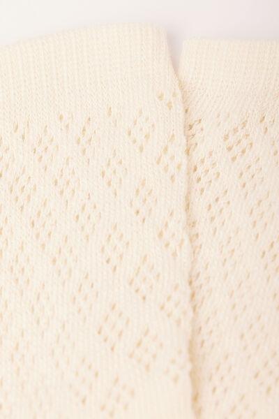 Cream Openwork Socks, 5501_297D, large image number 2