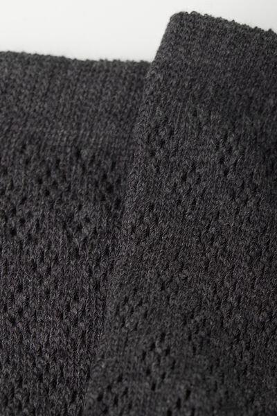 Grey Openwork Socks, 5501_711, large image number 1