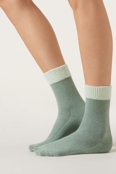 Green Sparkly Cashmere Socks, 5501_215D, large image number 3