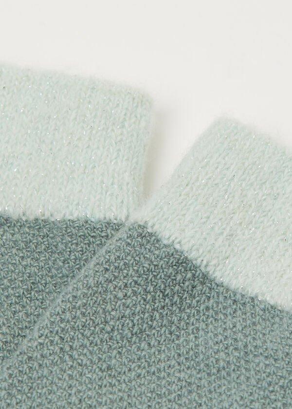 Green Sparkly Cashmere Socks, 5501_215D, large image number 4