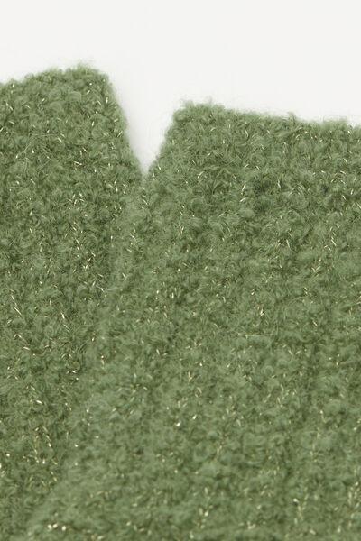 Green Teddy-Effect Socks, 5501_365D, large image number 2