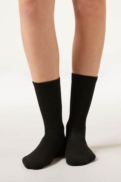 Black Technical Wool Socks, 5501_601D, large image number 0