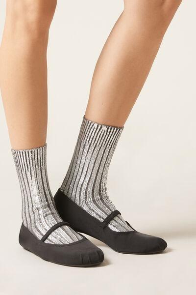 Grey Short-Sleeved Cotton Top, 5501_285D, large image number 0