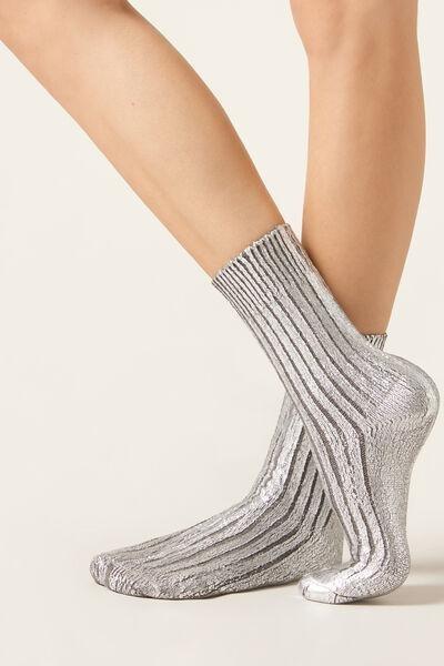 Grey Short-Sleeved Cotton Top, 5501_285D, large image number 1