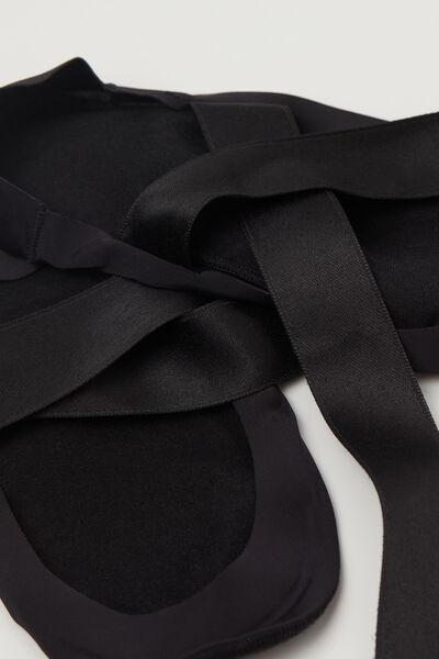 Black Invisible Ankle Socks, Black, large image number 2