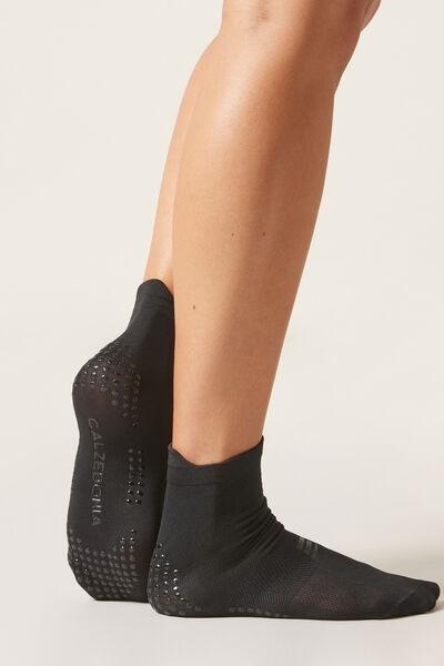 Black Non-Slip Pilates Socks, , large image number 0