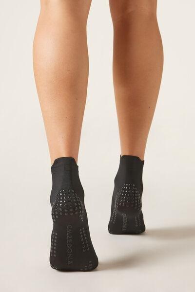 Black Non-Slip Pilates Socks, , large image number 1
