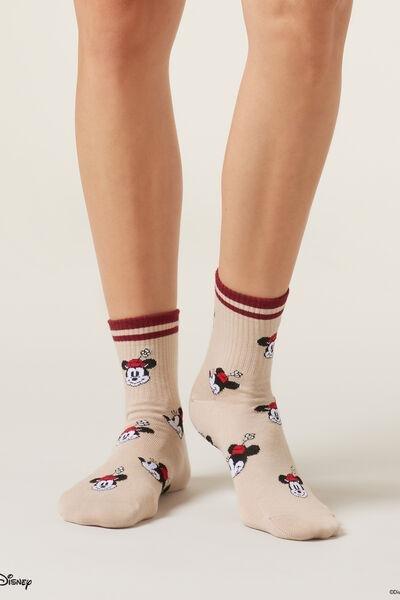 Beige Printed Socks, 5501_236D, large image number 0