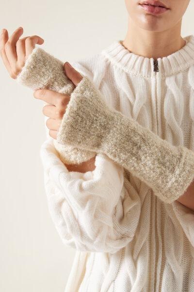 Beige Teddy-Effect Hand Warmers, 5501_355D, large image number 0