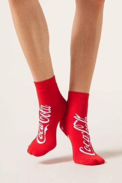 Red Printed Non-Slip Socks, 5501_220D, large image number 0