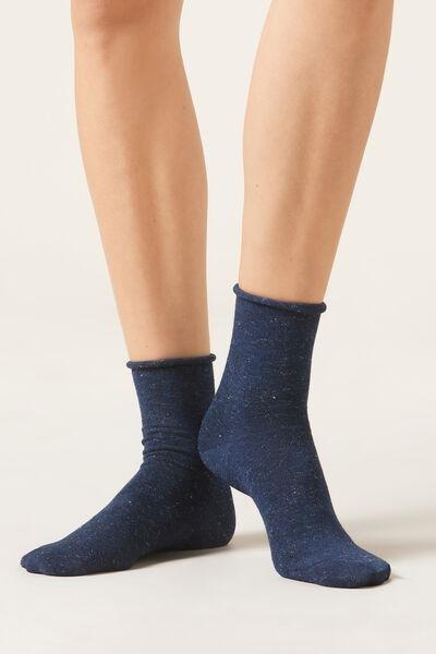 Navy Comfort Socks With Cashmere, 5501_183D, large image number 0