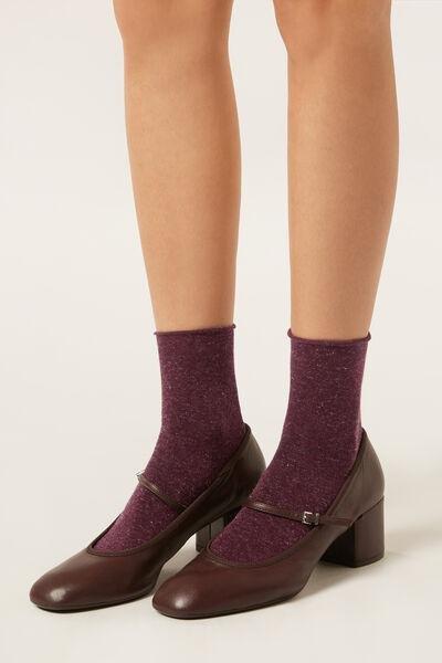 Burgundy Comfort Cashmere Socks, 5501_184D, medium