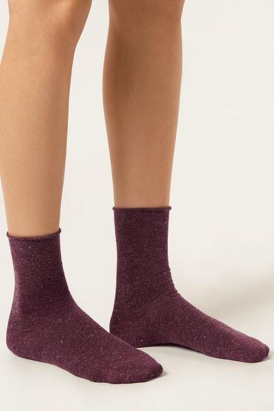 Burgundy Comfort Cashmere Socks, 5501_184D, medium