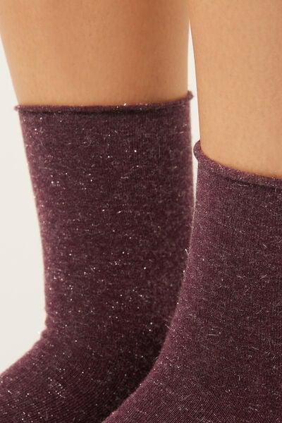 Burgundy Comfort Cashmere Socks, 5501_184D, large image number 3