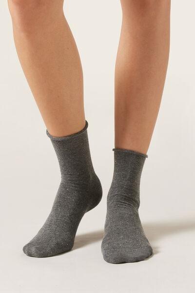 MID GREY BLEND CASHMERE Comfort Socks with Cashmere, 5501_196D, medium