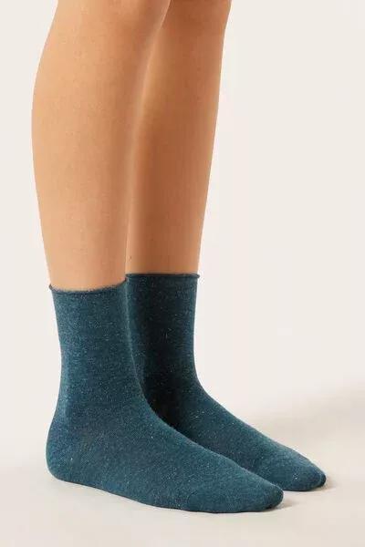 Blue Comfort Cashmere Socks, 5501_470D, large image number 0