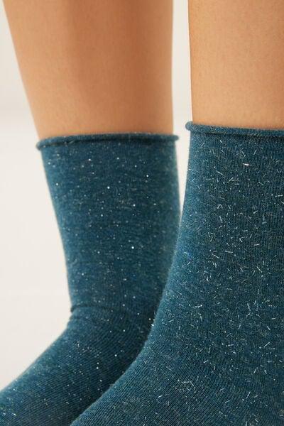 Blue Comfort Cashmere Socks, 5501_470D, large image number 2