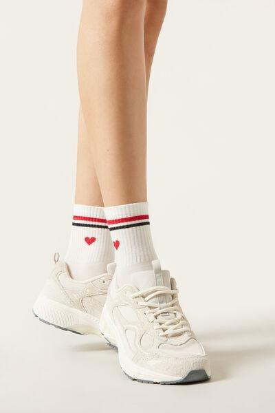 Cream Sport Socks, 5501_404D, large image number 0