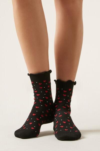 Black Polka Dot Sport Socks, 5501_405D, large image number 0