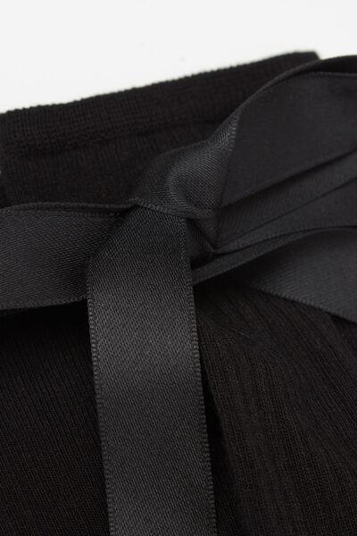 Black Ribbon Socks, 5501_408D, large image number 1