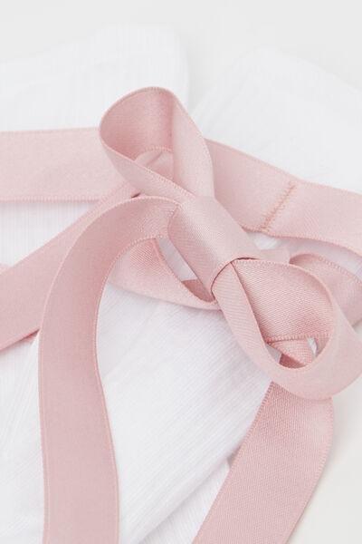 White Ribbon Socks, 5501_409D, large image number 1