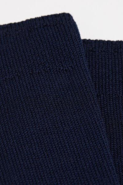 Blue Ribbed Socks, No Colour, large image number 1
