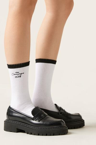 White Sunday Club Socks, 5501_417D, large image number 0