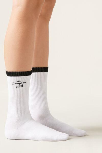 White Sunday Club Socks, 5501_417D, large image number 1