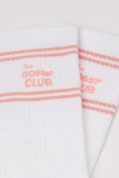 White Sunday Club Socks, 5501_418D, large image number 1