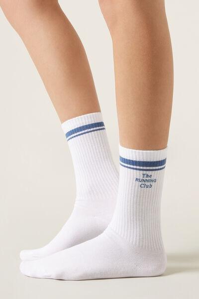 White Sunday Club Socks, 5501_420D, large image number 1