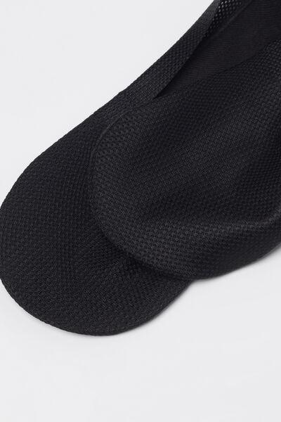 Black Micro net Invisible Socks, Black, large image number 2