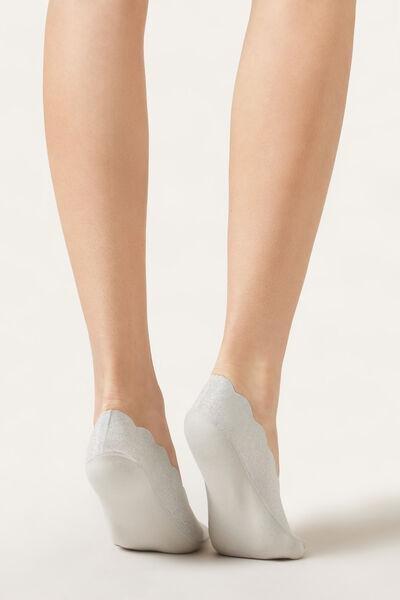 Silver Glitter Invisible Socks, 5501_9776, large image number 1