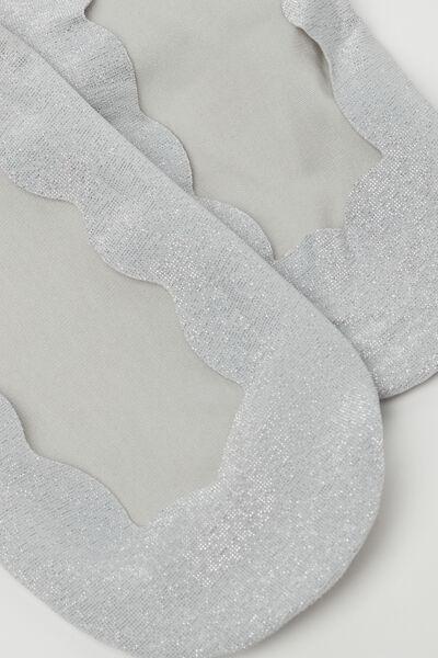 Silver Glitter Invisible Socks, 5501_9776, large image number 2