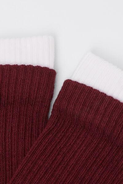 Burgundy Sport Fitness Socks, 5501_465D, large image number 2