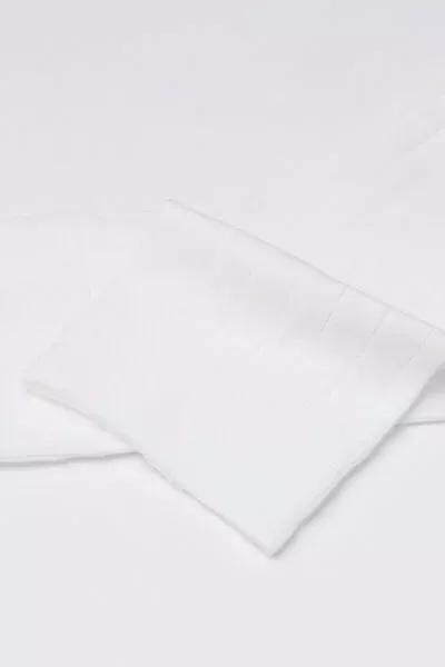 White Ribbed Mid-Calf Socks, 5501_461D, large image number 1