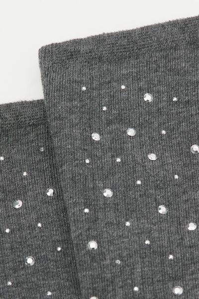 Grey Stud Detail Socks, 5501_259D, large image number 4
