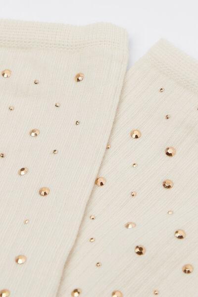 White Stud Detail Socks, 5501_474D, large image number 1