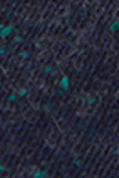 Navy Buttoned Finish Cashmere Socks, 5501_183D, large image number 4