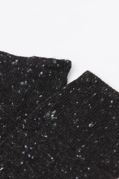 Black Buttoned Finish Cashmere Socks, 5501_203D, large image number 1