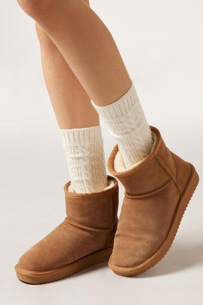 White Cable-Patterned Cashmere Socks, 5501_484D, large image number 0