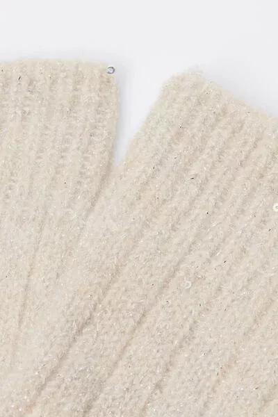 White Micro Sequinned Short Socks, 5501_490D, large image number 2