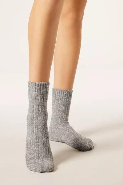 Grey Micro Sequinned Socks, 5501_492D, medium