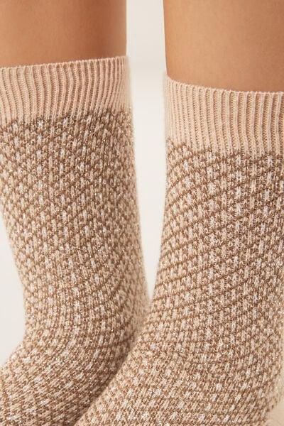 Pink Cashmere Glitter Socks, 5501_505D, large image number 3