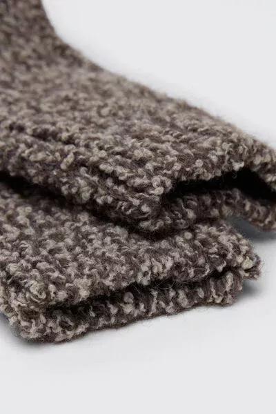 Brown Soft Mid-Calf Socks, 5501_491D, large image number 2