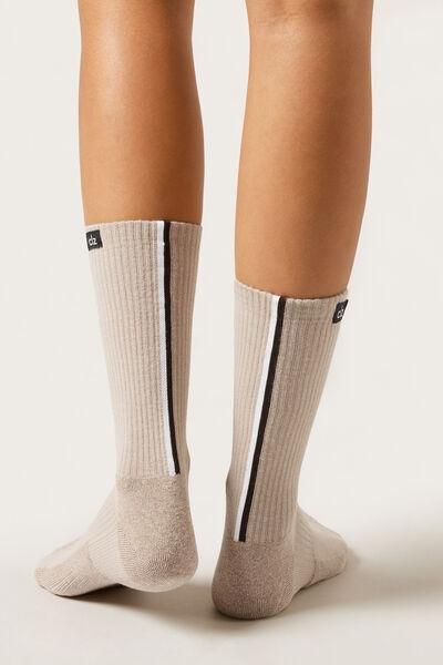 Beige Trekking Short Cotton Socks, 5501_291D, large image number 0