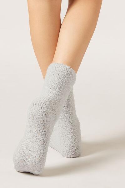 Grey Bow Detail Soft Non-Slip Socks, 5501_595D, large image number 1