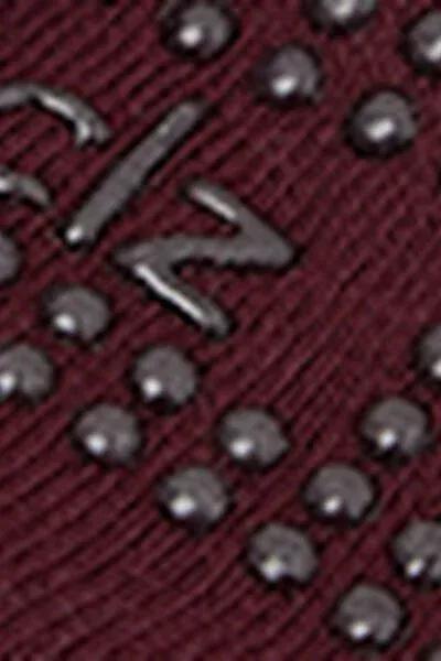 BURGUNDY Non-Slip Crossover Pilates Socks, 5501_603D, large image number 3