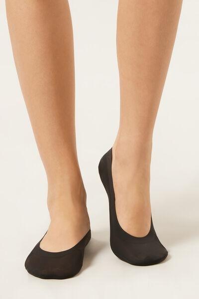 Black Padded Reinforced Invisible Socks, 5501_535D, large image number 0