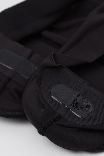 Black Padded Reinforced Invisible Socks, 5501_535D, large image number 2
