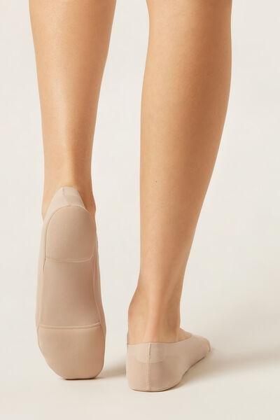 Beige Padded Reinforced Invisible Socks, 5501_536D, large image number 1